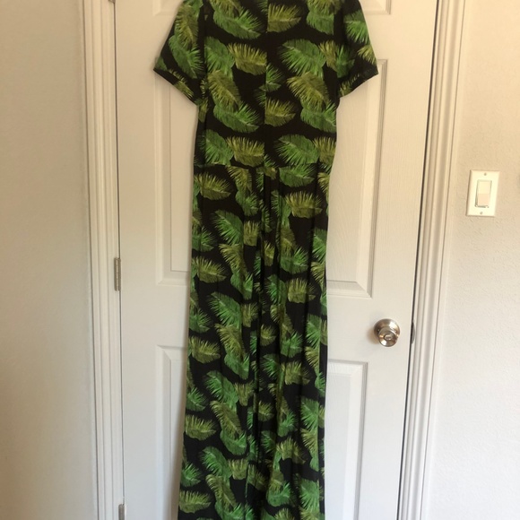 Melissa Odabash Lou Palm Leaf Tropical Print Maxi Dress - Picture 4 of 8